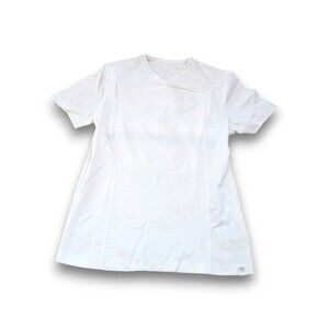 Lalabu Dad Shirt V-Neck Short Sleeve Babywearing Tee Kangaroo White Mens Large